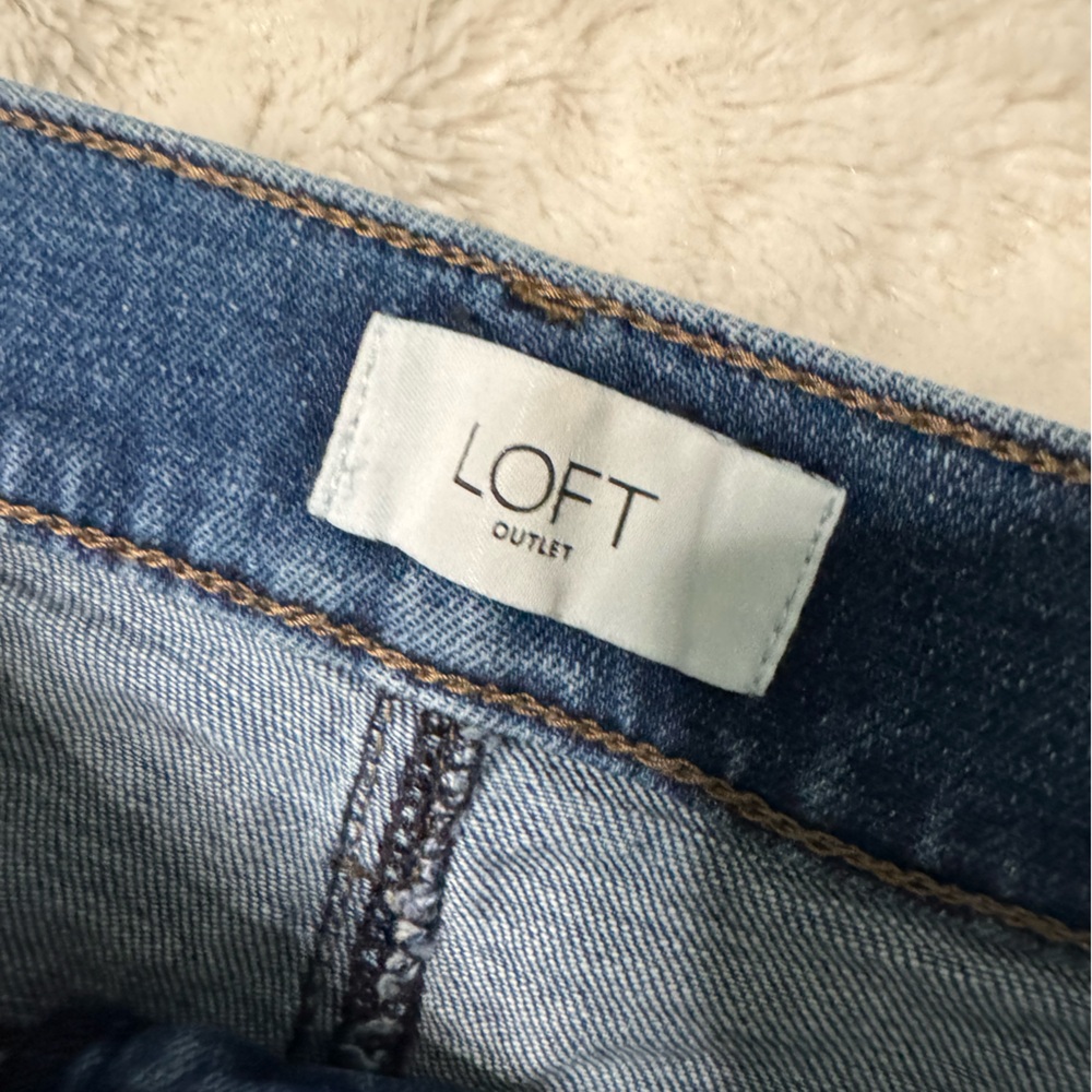 LOFT High Rise Wide Leg Blue Women's Jeans - Picture 6 of 12